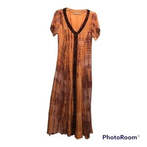 Soft Surroundings Mystique Printed Long Maxi Dress Size small